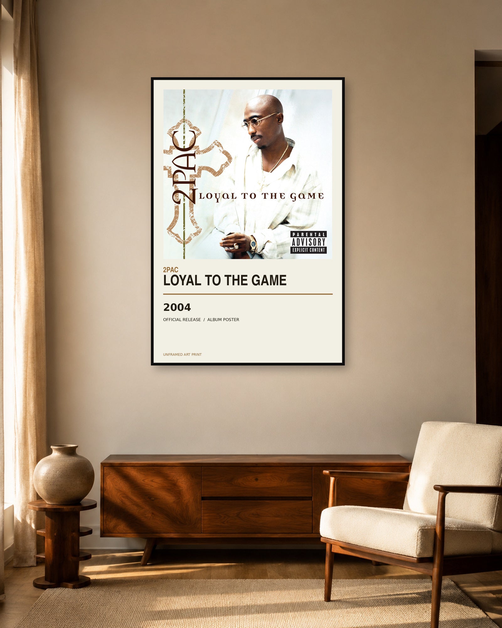 2Pac Loyal to the Game album poster - living room view