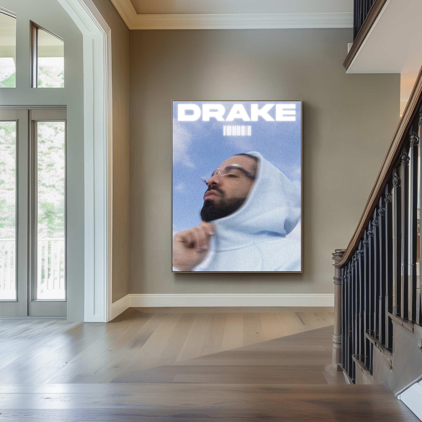 Drake Blue Hoodie Aesthetic Music Video Art album cover poster print wall art decor