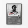 YoungBoy Never Broke Again Realer 2 Tracklist Poster | Unframed Bedroom Wall Art