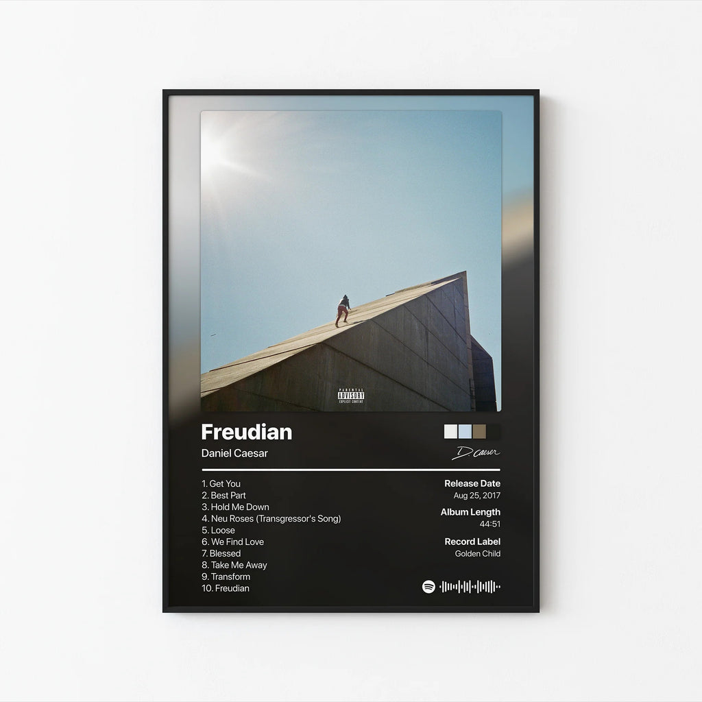 Daniel Caesar Freudian Tracklist  | Unframed Bedroom Wall Art album cover poster print wall art decor