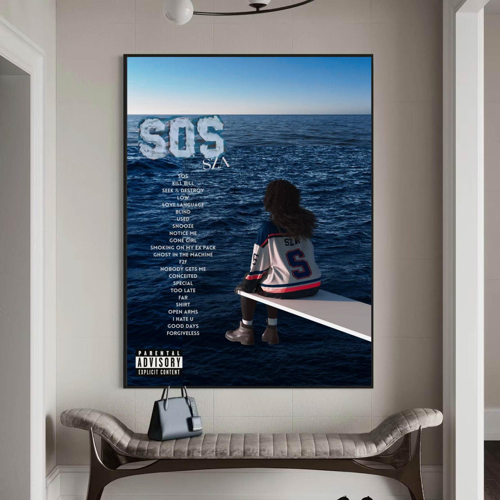 SZA SOS Diving Board Blue Ocean album cover poster print wall art decor