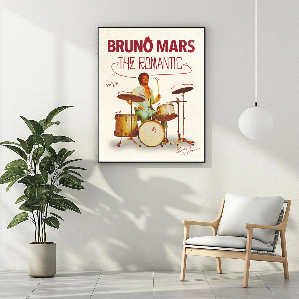Bruno Mars The Romantic Wall Art Print album cover poster print wall art decor