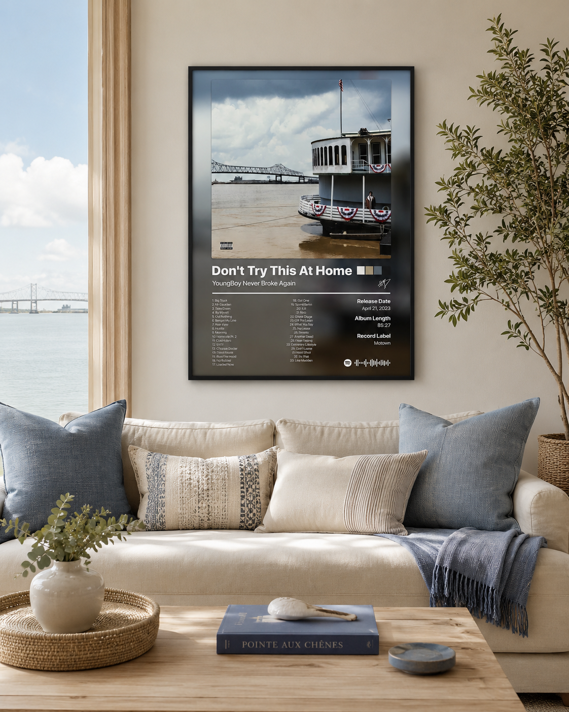 YoungBoy Never Broke Again Don't Try This At Home Tracklist Poster | Unframed Bedroom Wall Art