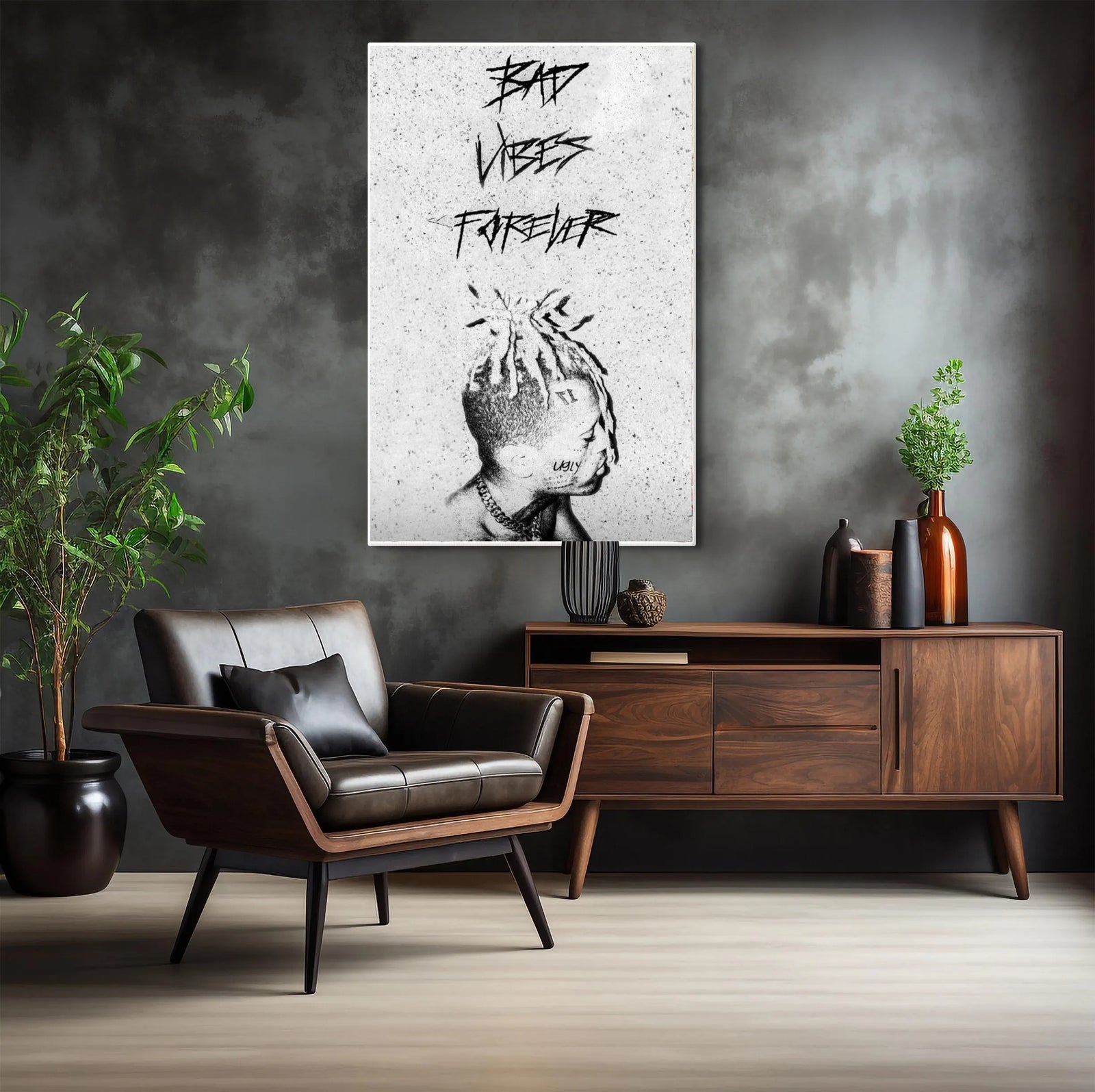 XXXTentacion XXXTENTACION Bad Vibes Forever Text Art album cover poster print wall art decor