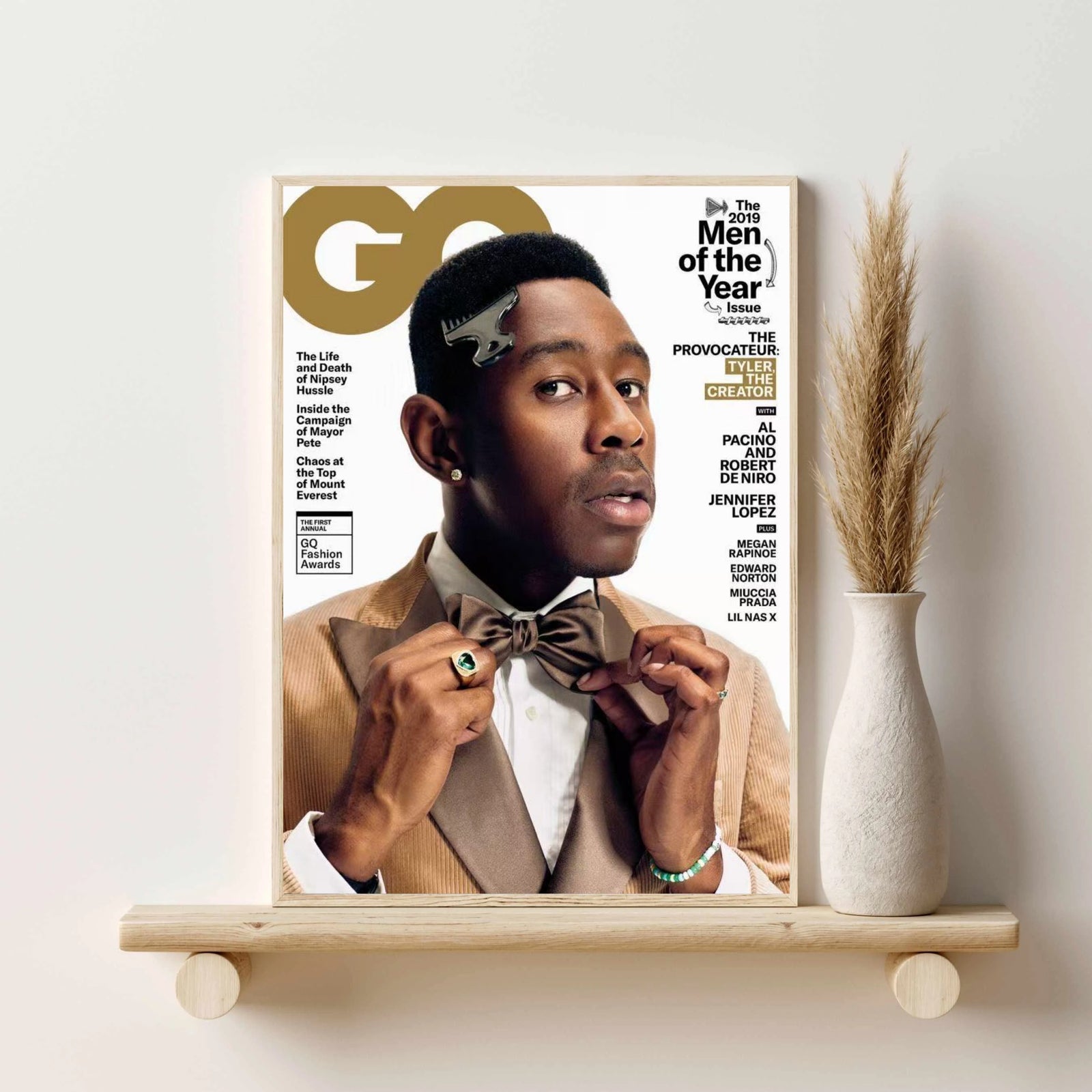 Tyler, The Creator GQ Style Vintage Suit & Bow Tie album cover poster print wall art decor