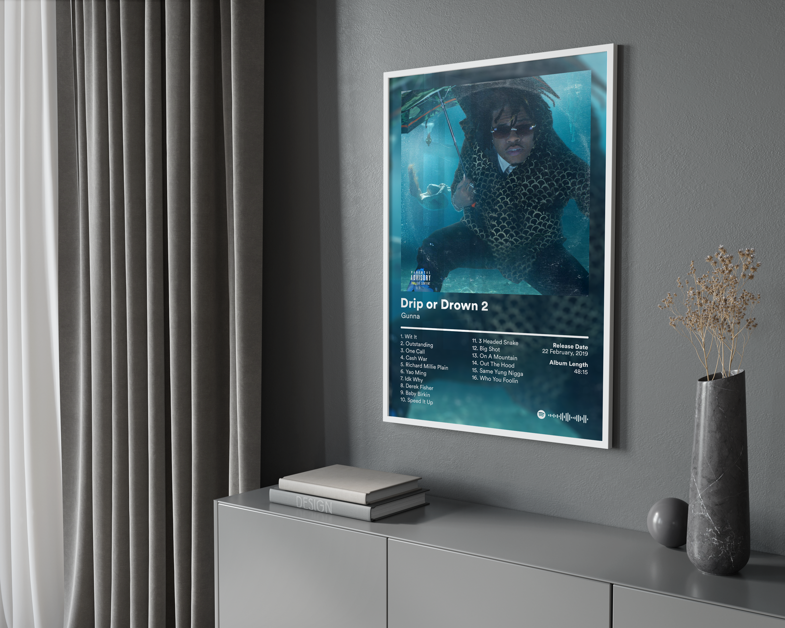 Gunna Drip or Drown 2 album cover poster print wall art decor