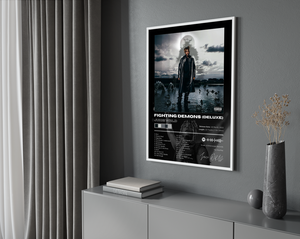 Juice WRLD Fighting Demons (Deluxe) album cover poster print wall art decor