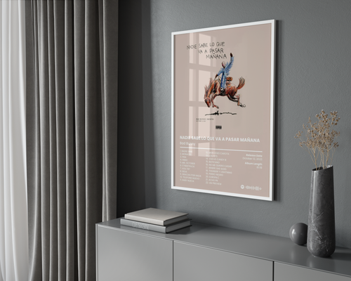 Bad Bunny Nadie Sabe Lo Que Va A Pasar Mañana Album Tracklist | Unframed Latin Trap album cover poster print wall art decor