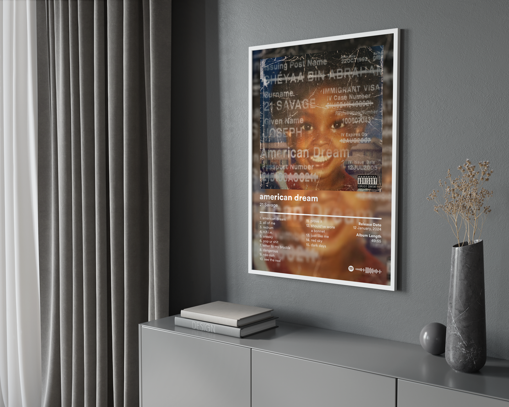 21 Savage American Dream album cover poster print wall art decor