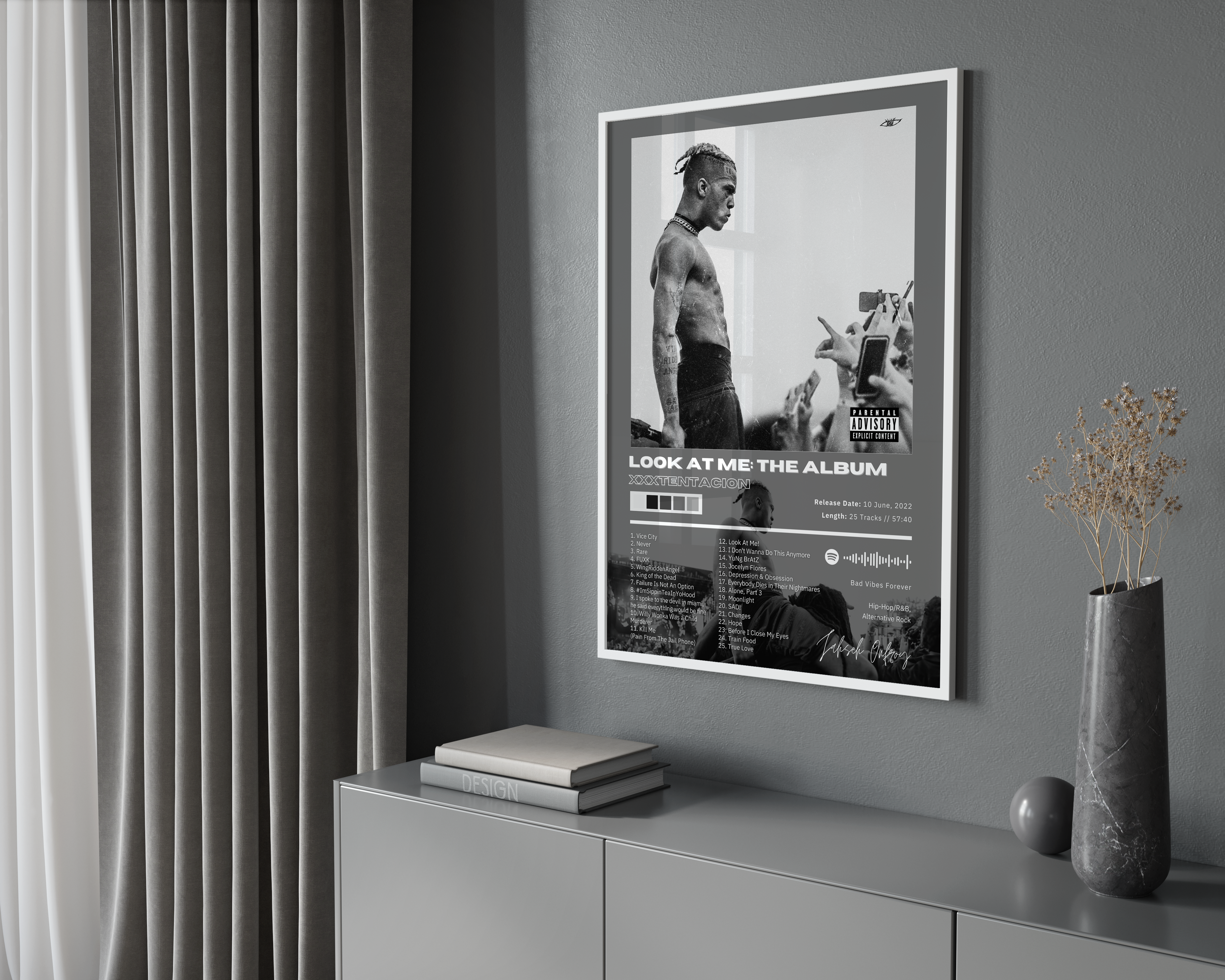 XXXTENTACION LOOK AT ME: THE ALBUM Album Poster poster wall art print room decor
