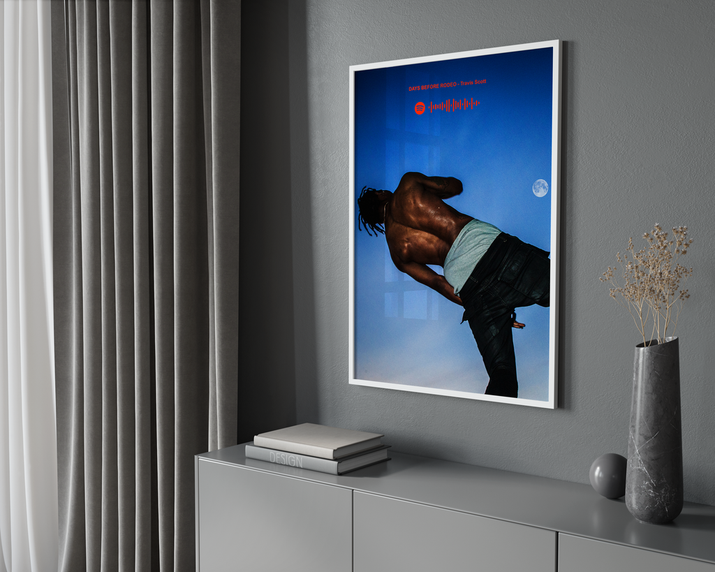 Travis Scott Days Before Rodeo  | Unframed Bedroom Wall Art album cover poster print wall art decor