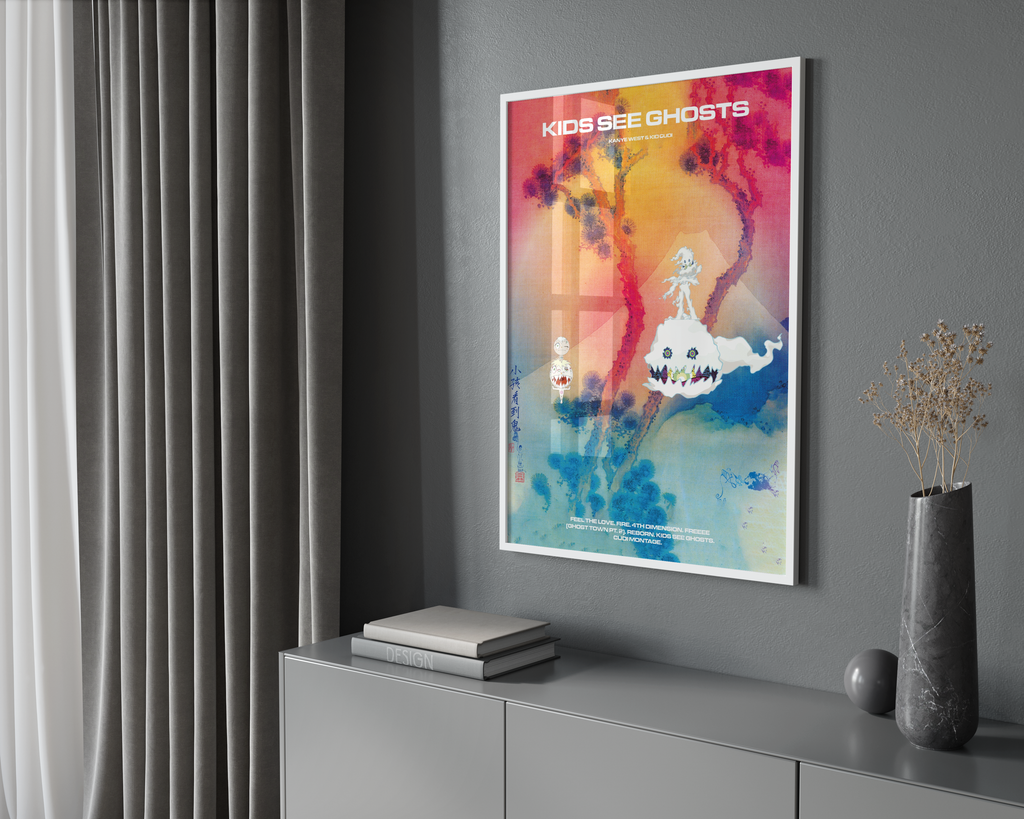 Kanye West & Kid Cudi Kids See Ghosts  | Unframed Bedroom Wall Art album cover poster print wall art decor
