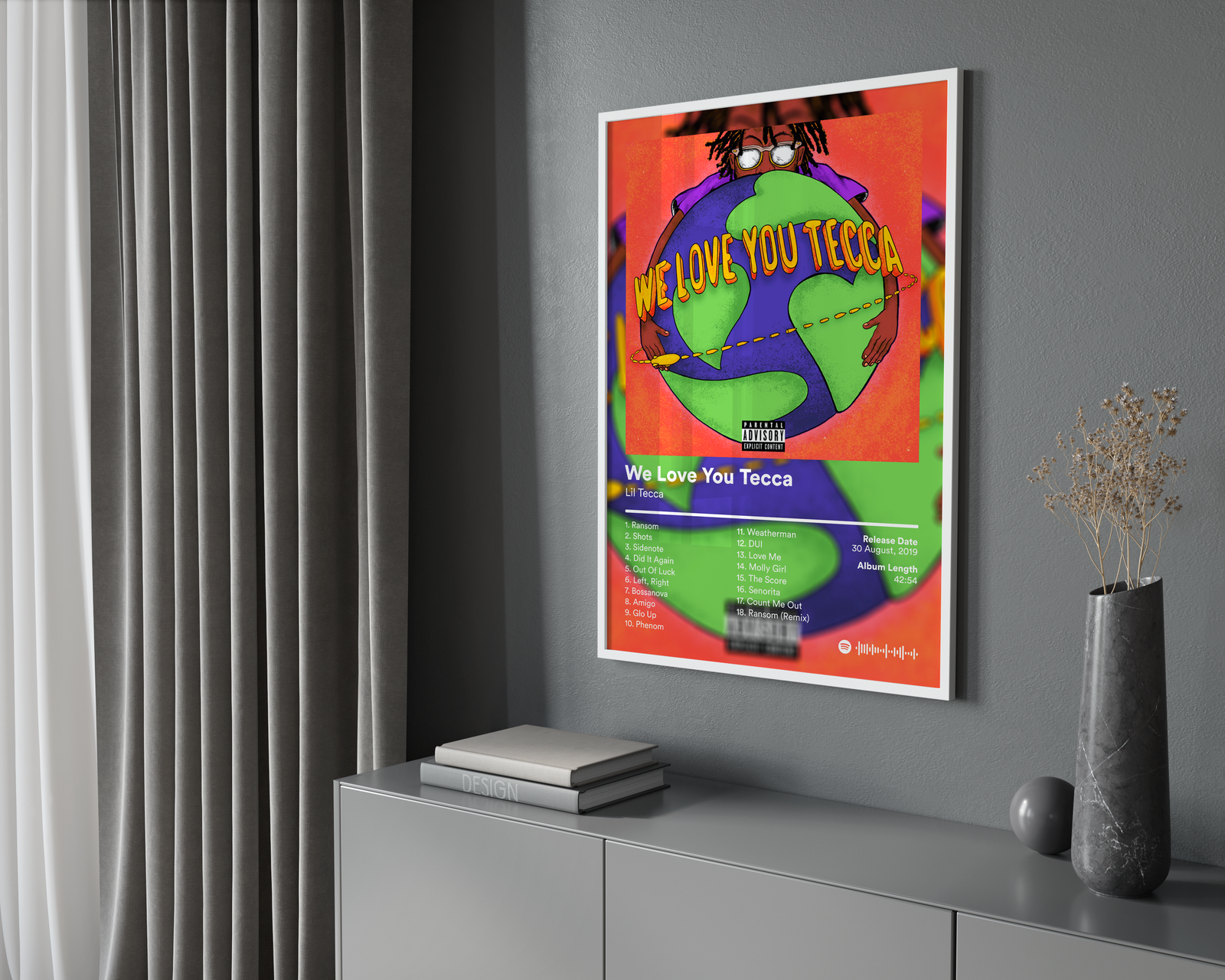 Lil Uzi Vert Lil Tecca We Love You Tecca album cover poster print wall art decor
