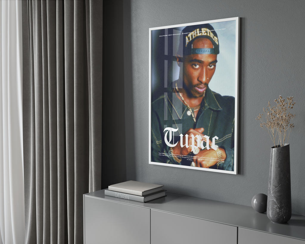 2Pac Portrait  | Unframed Bedroom Wall Art album cover poster print wall art decor