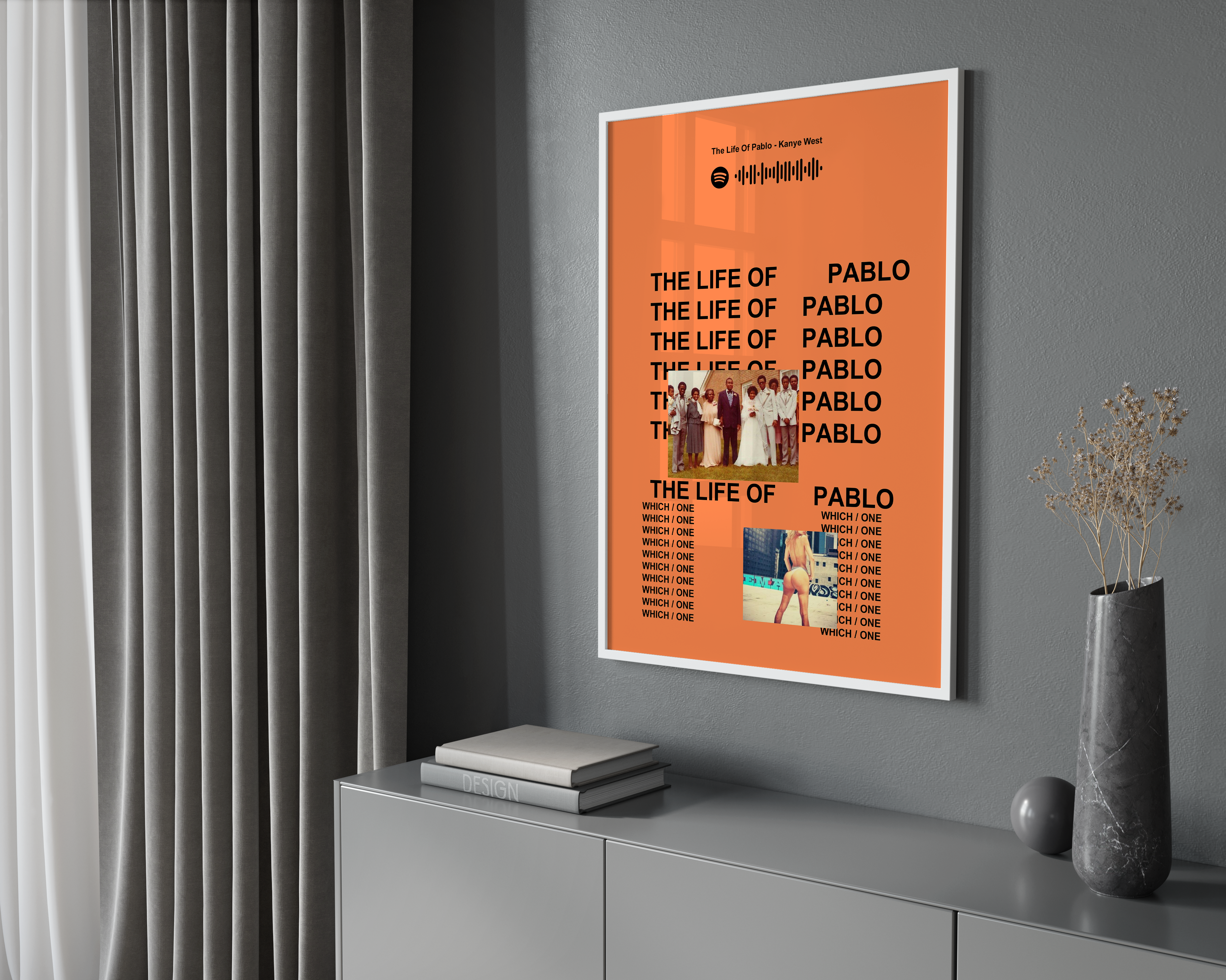 Kanye West The Life Of Pablo Spotify poster wall art print room decor