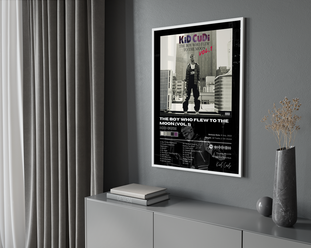 Kid Cudi The Boy Who Flew To The Moon (Vol. 1) album cover poster print wall art decor
