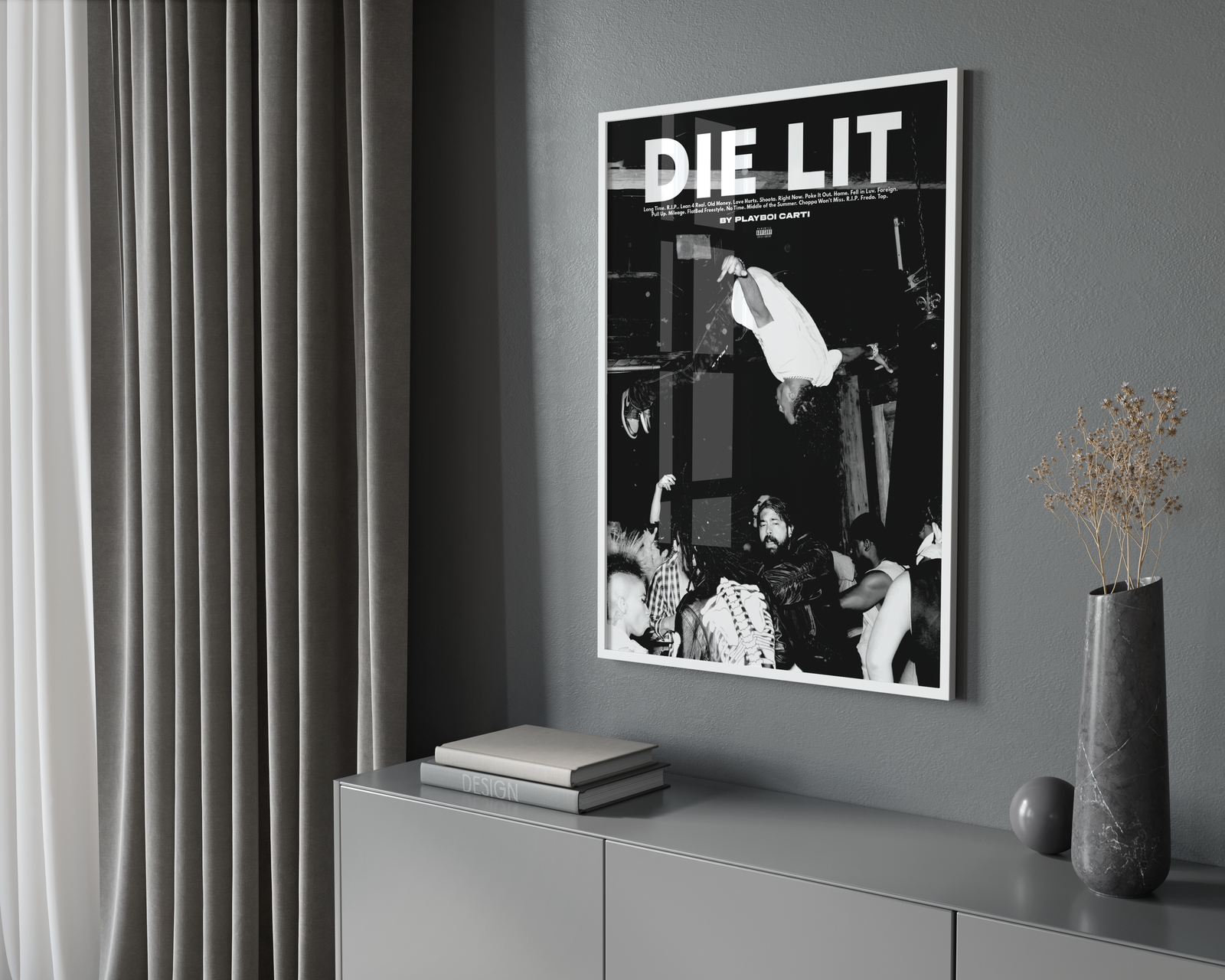 21 Savage Playboi Carti Die Lit album cover poster print wall art decor