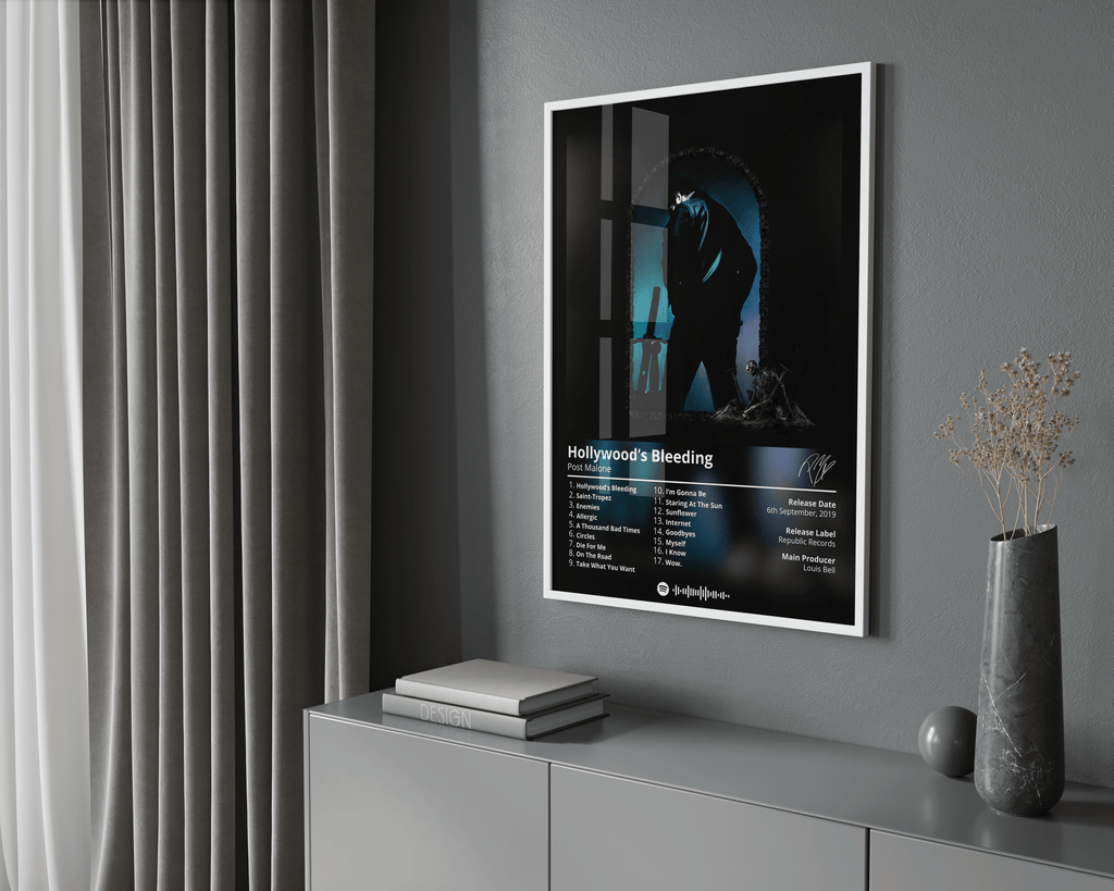 Post Malone Hollywoods Bleeding album cover poster print wall art decor