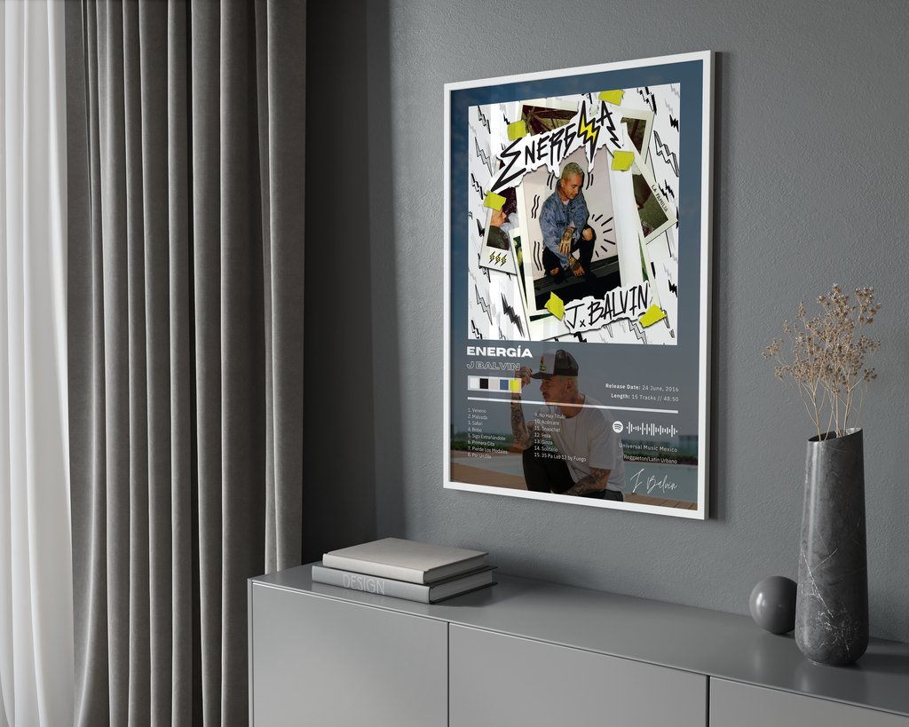J Balvin Energia album cover poster print wall art decor