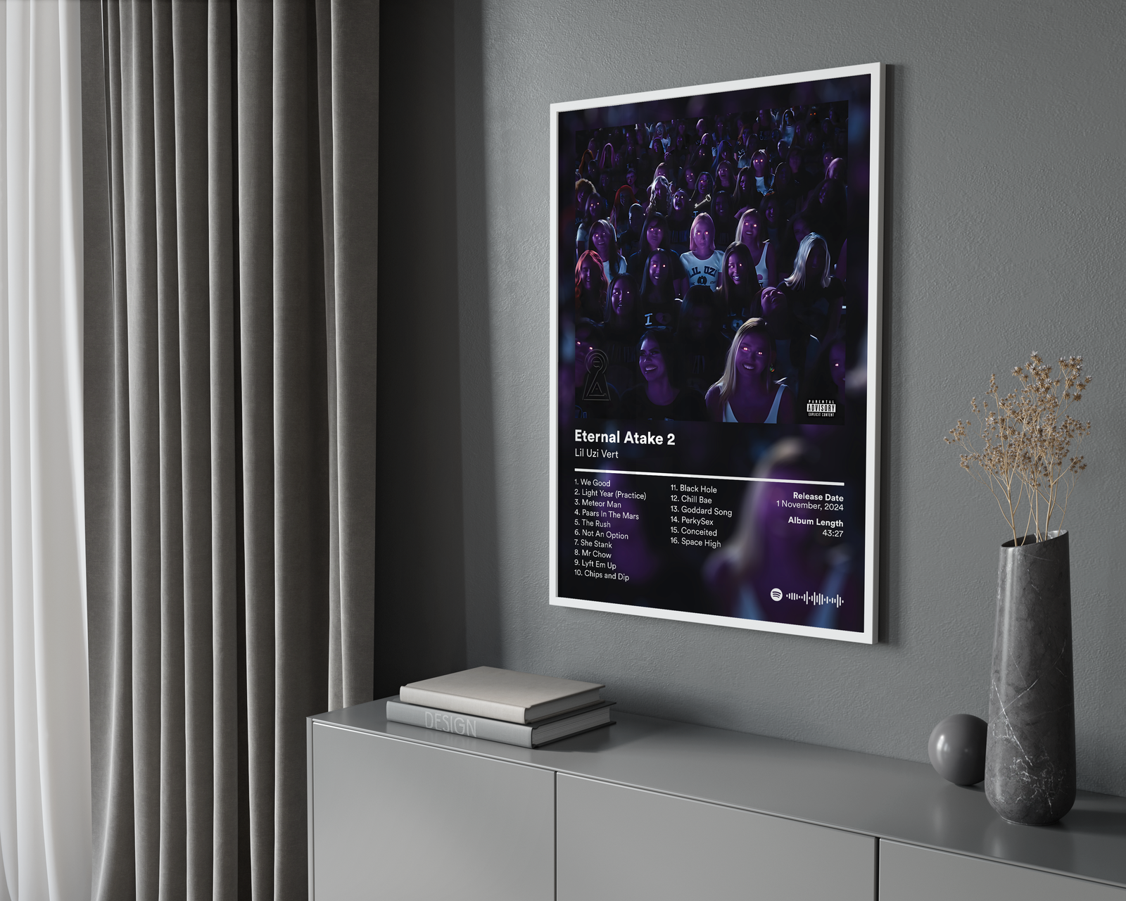 Lil Uzi Vert Eternal Atake 2 album cover poster print wall art decor