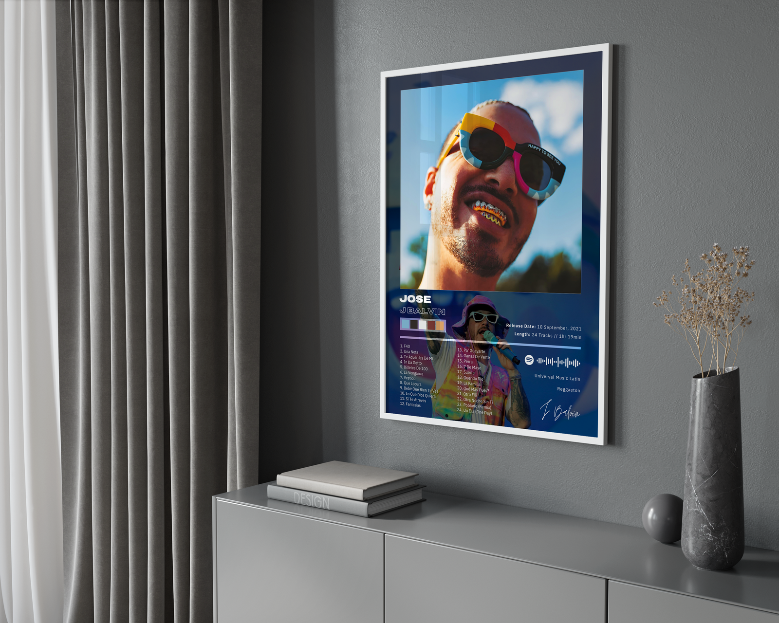 J Balvin JOSE album cover poster print wall art decor