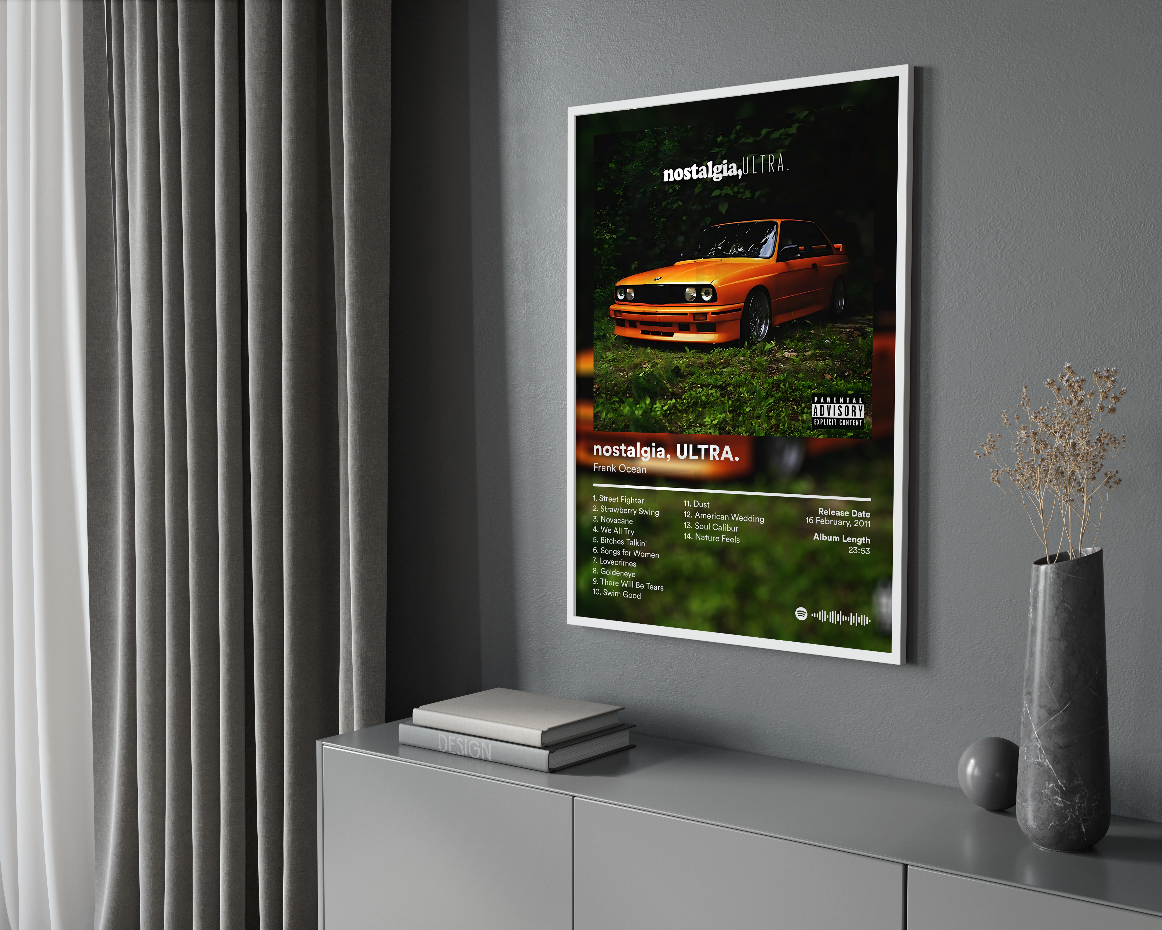 Frank Ocean Nostalgia Ultra Album Poster poster wall art print room decor