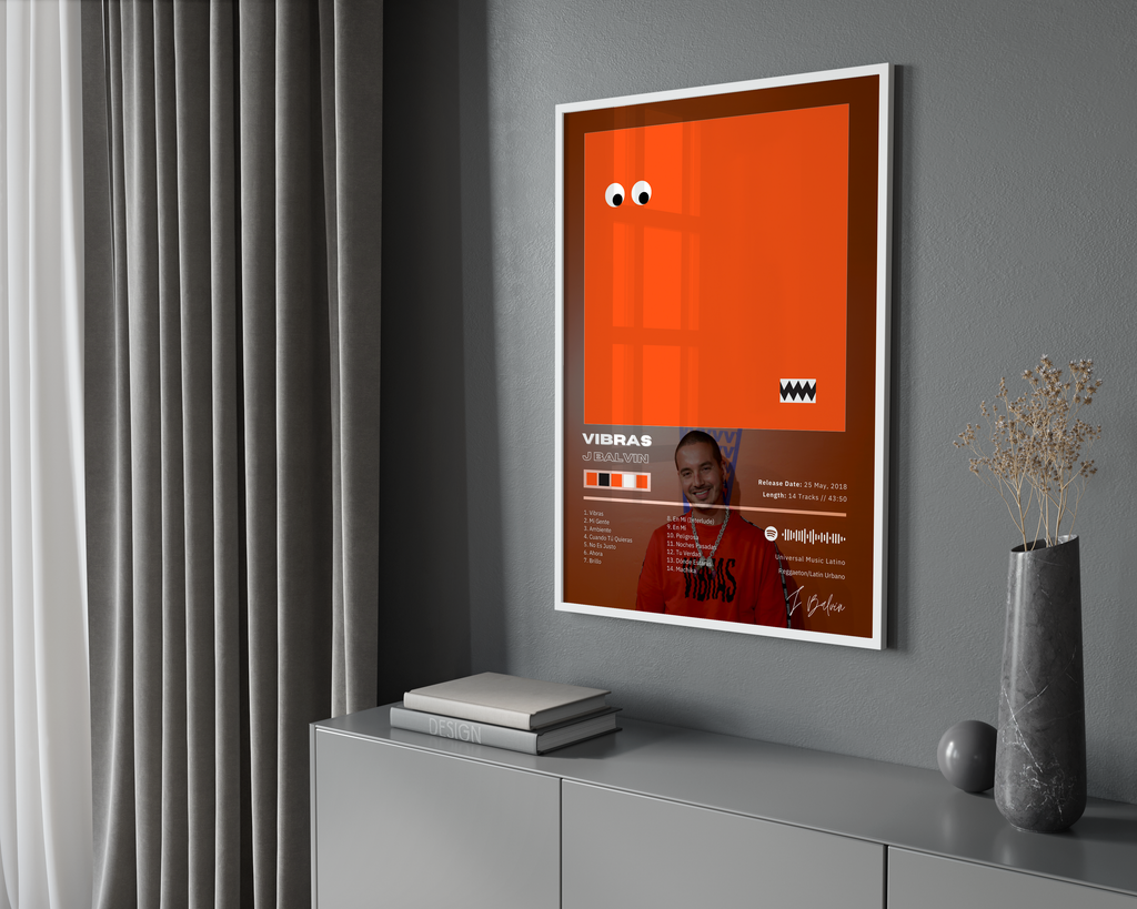 J Balvin Vibras album cover poster print wall art decor