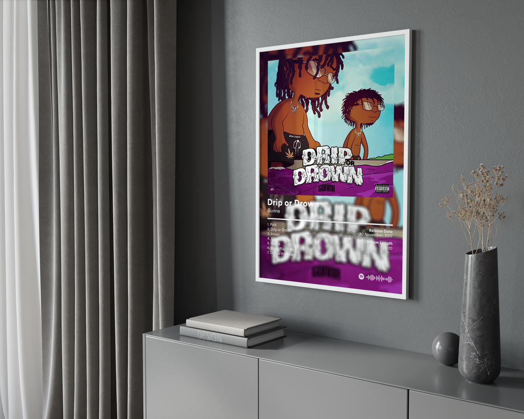 Gunna Drip or Drown album cover poster print wall art decor