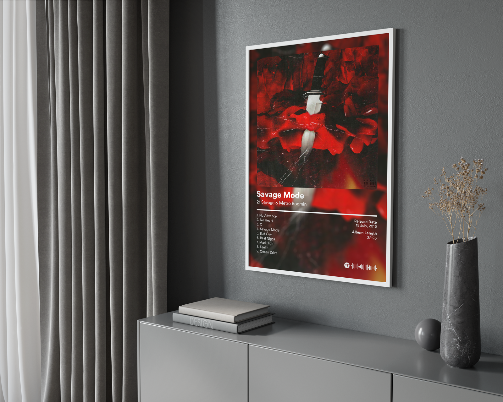 21 Savage Savage Mode album cover poster print wall art decor