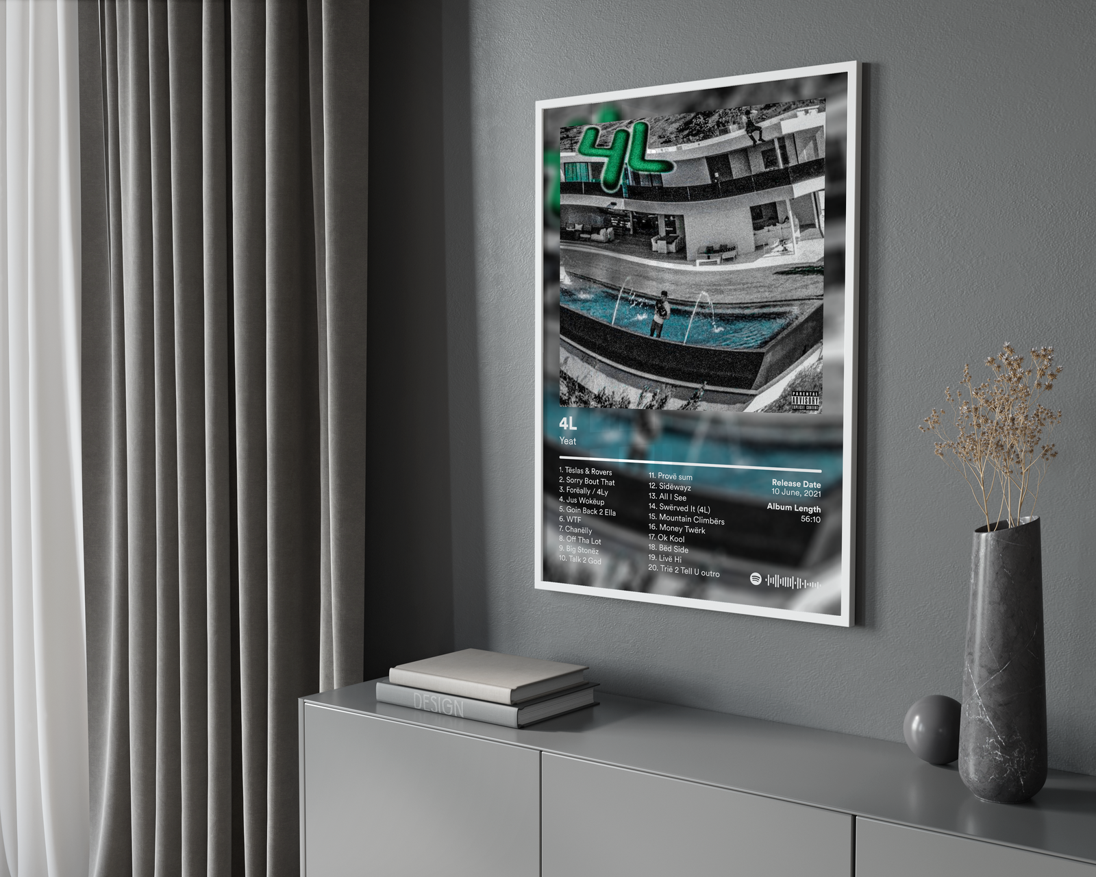 Yeat 4L album cover poster print wall art decor
