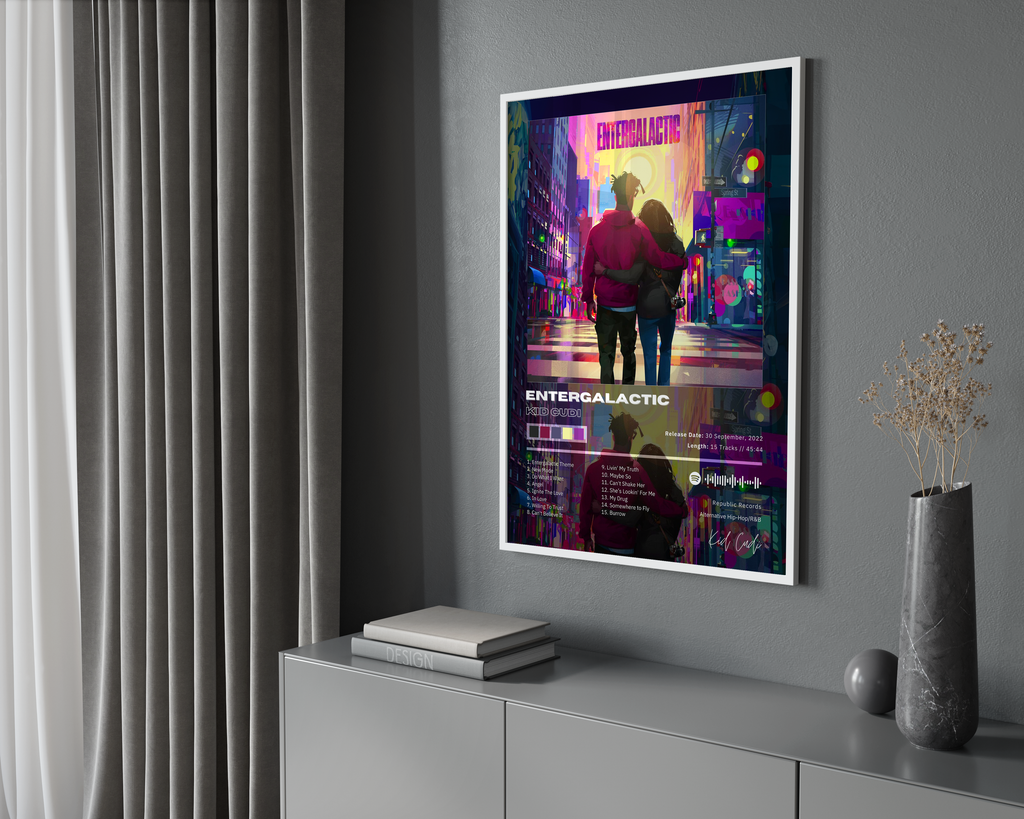 Kid Cudi Entergalactic album cover poster print wall art decor