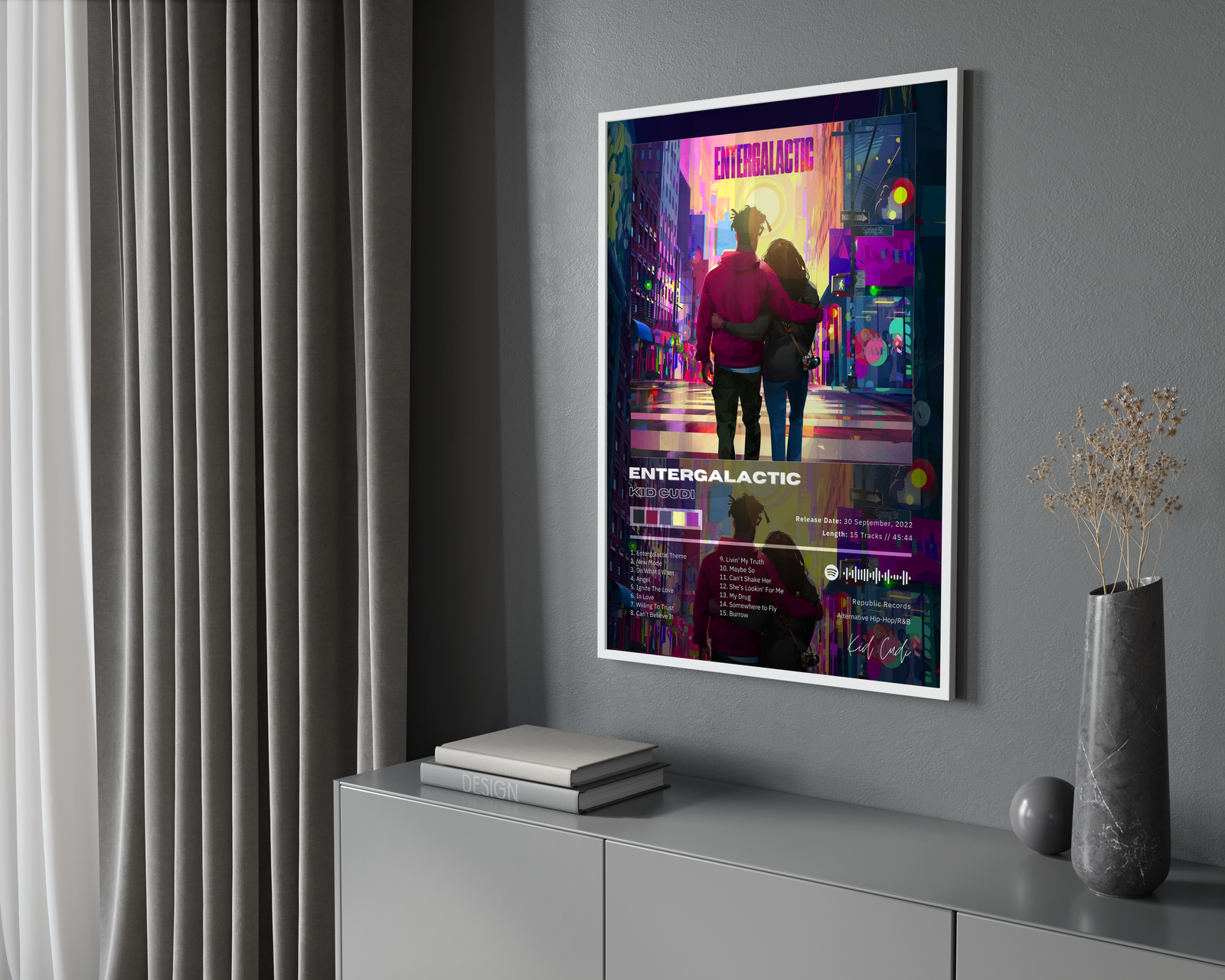 Kid Cudi Entergalactic album cover poster print wall art decor