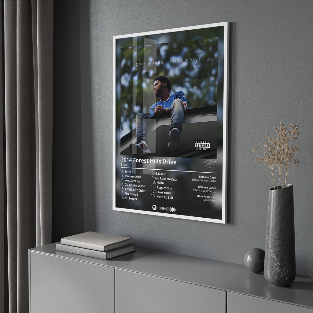 J. Cole 2014 Forest Hills Drive album cover poster print wall art decor