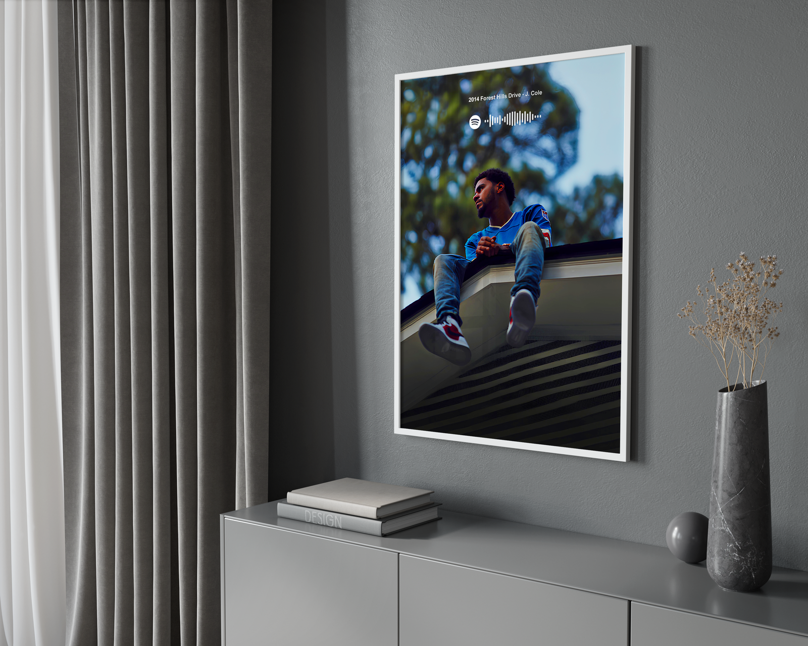 J. Cole 2014 Forest Hills Drive Spotify album cover poster print wall art decor