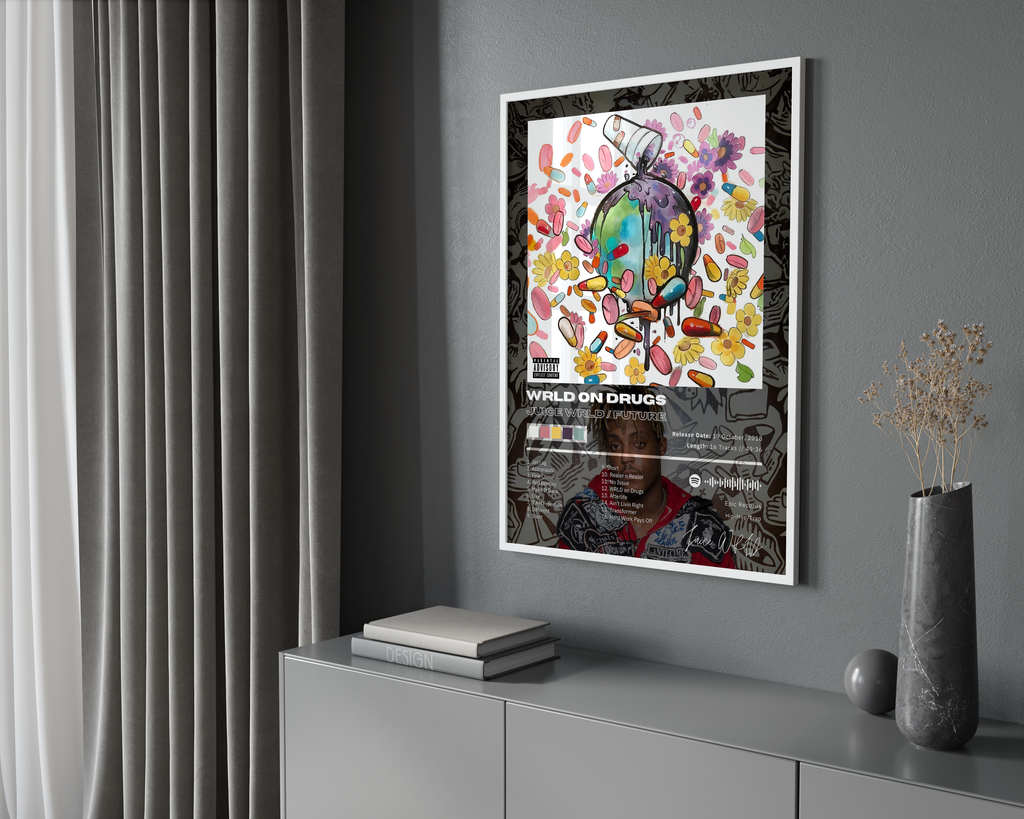 Juice WRLD Juice Wrld Wrld On Drugs album cover poster print wall art decor