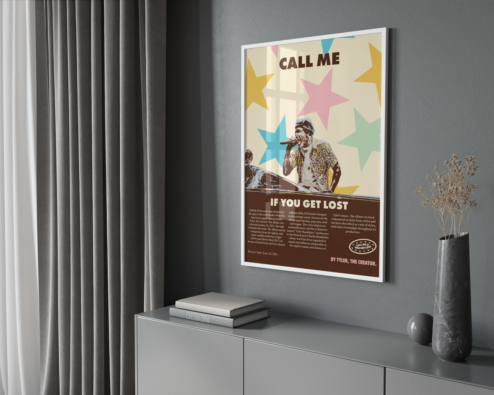 Tyler The Creator Call Me If You Get Lost | Unframed Bedroom album cover poster print wall art decor