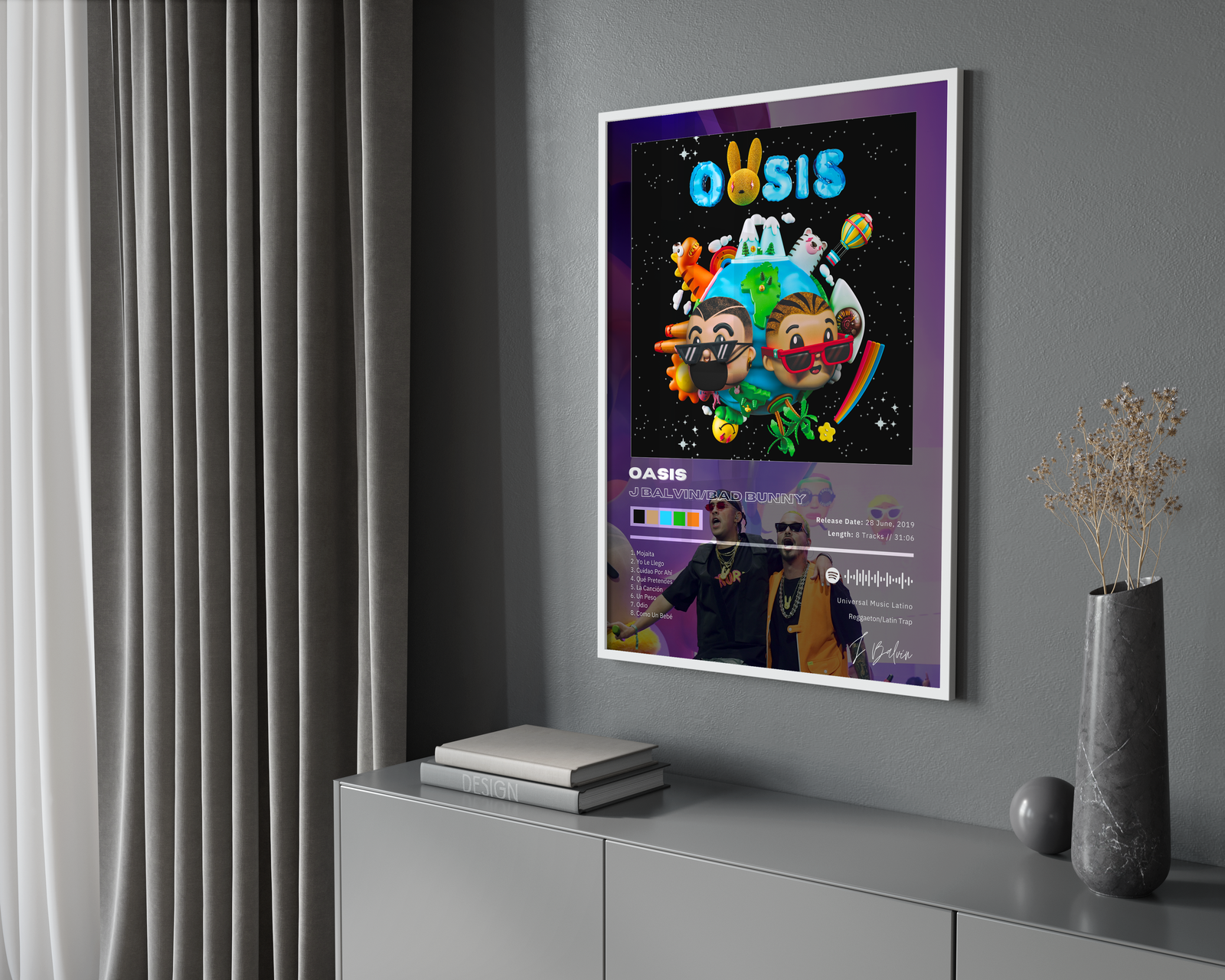 J Balvin Summer Love album cover poster print wall art decor
