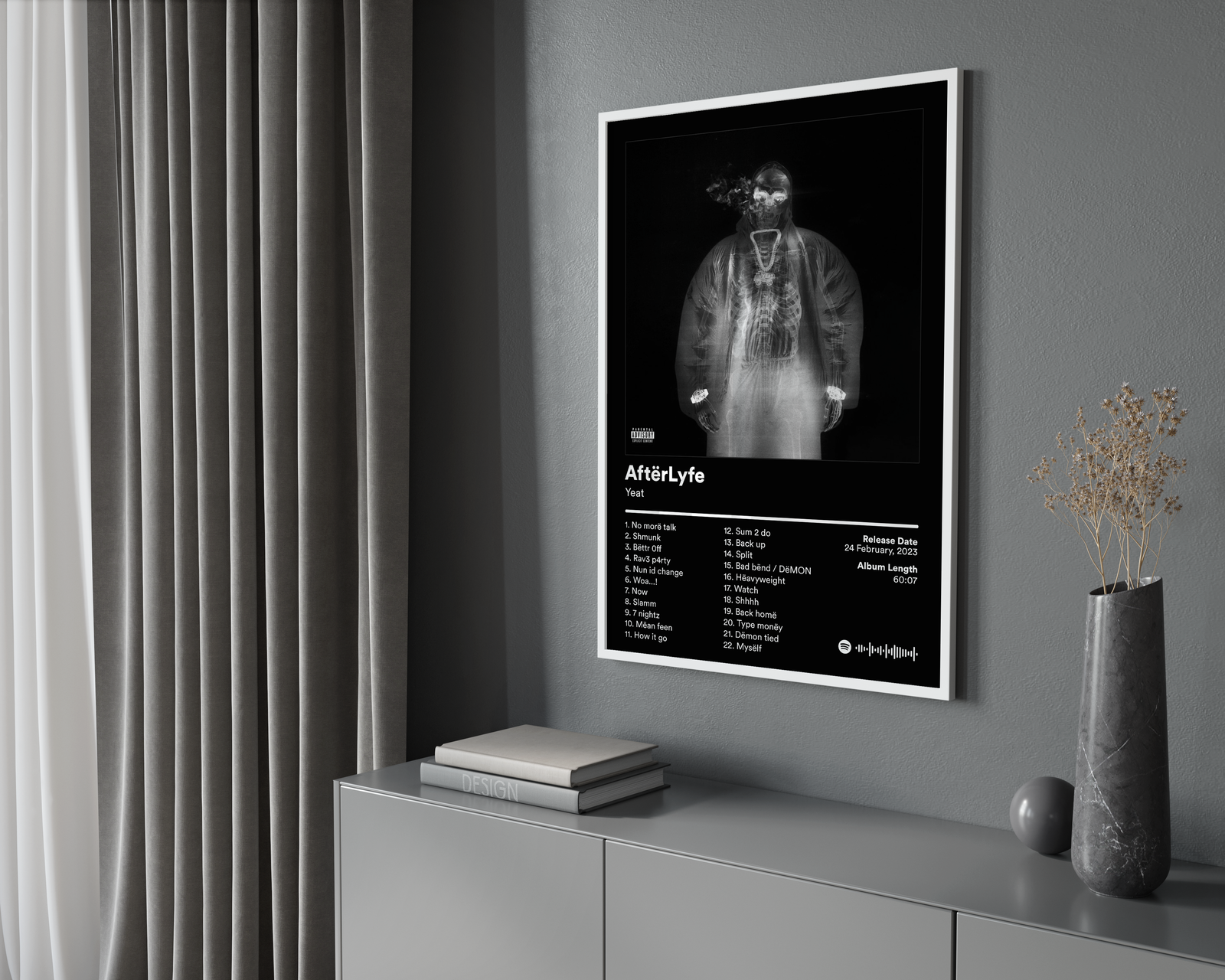 Yeat Aft毛rLyfe album cover poster print wall art decor