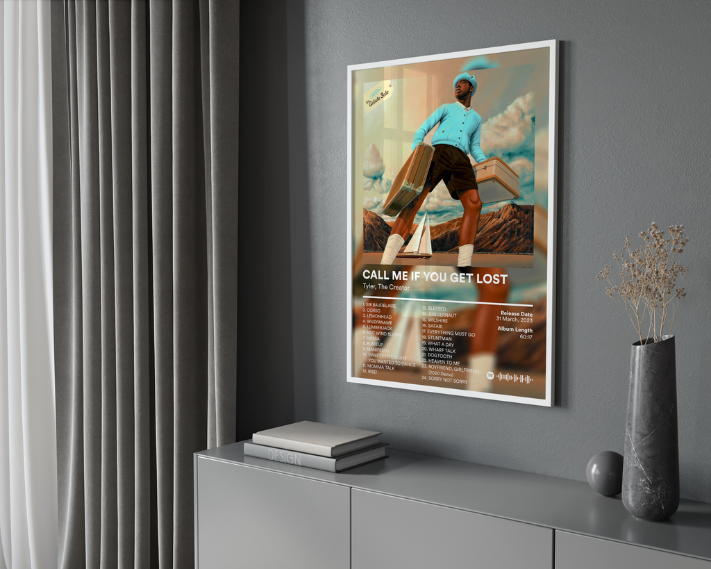Tyler The Creator Call Me If You Get Lost Tracklist  | Unframed Bedroom Wall Art album cover poster print wall art decor