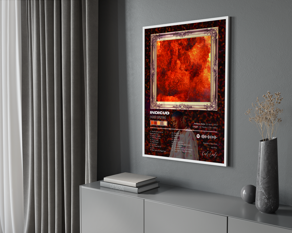 Kid Cudi Indicud album cover poster print wall art decor