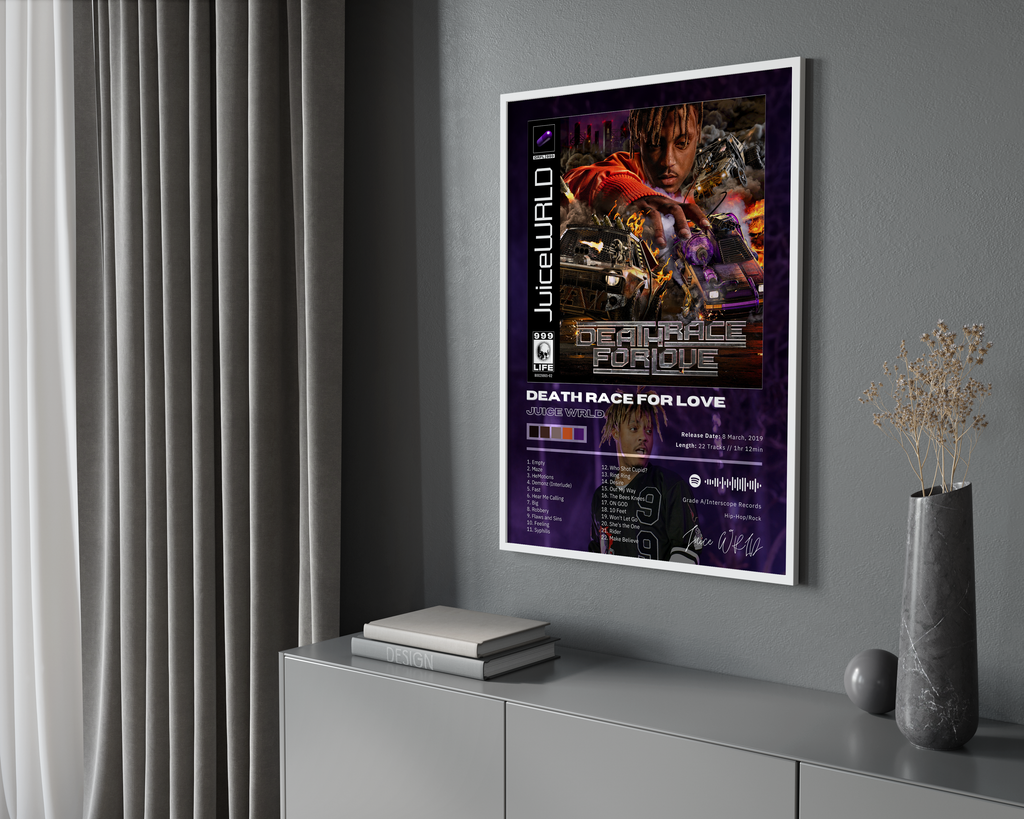 Juice WRLD Death Race For Love album cover poster print wall art decor