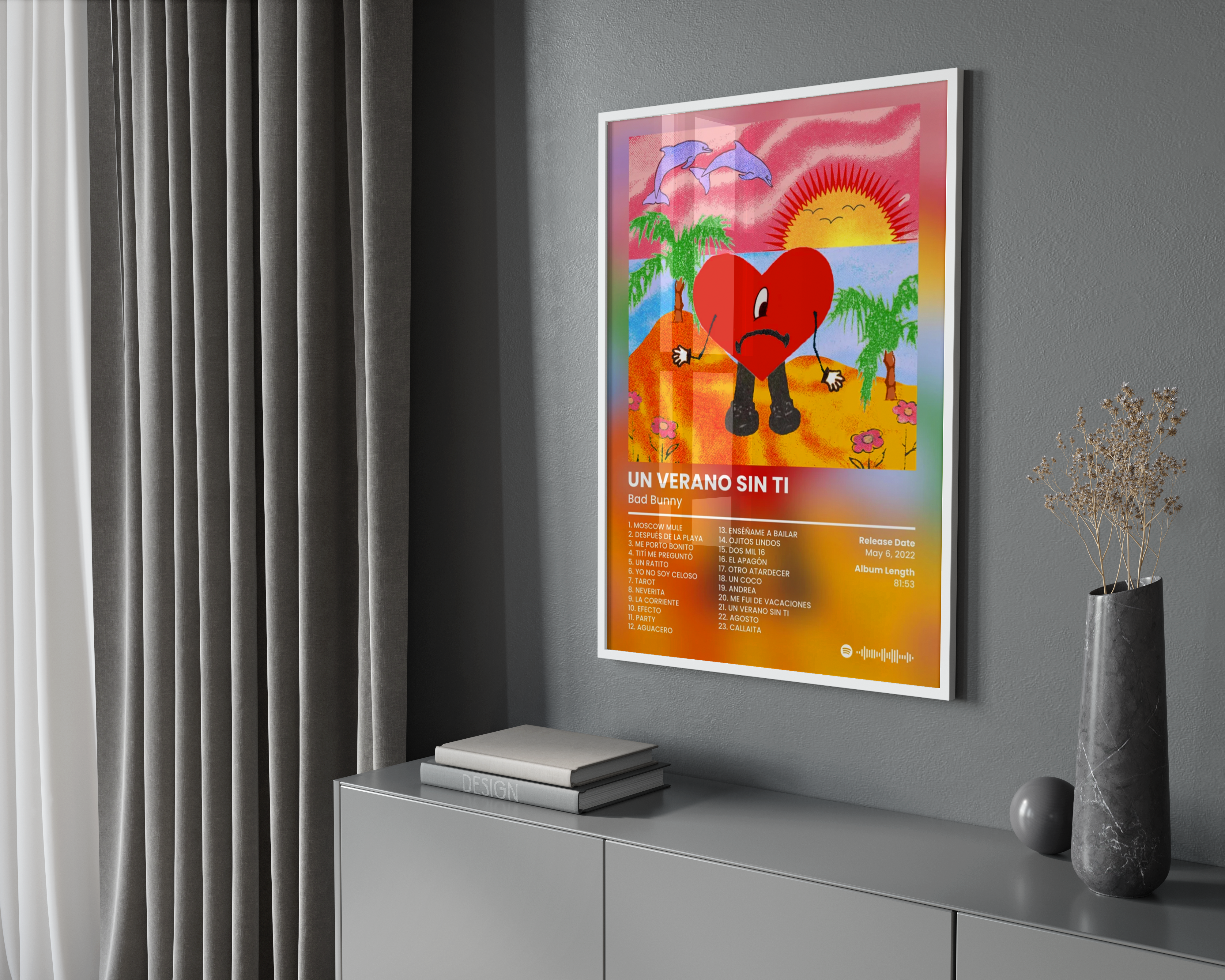 Bad Bunny Un Verano Sin Ti Album Poster poster wall art print room decor