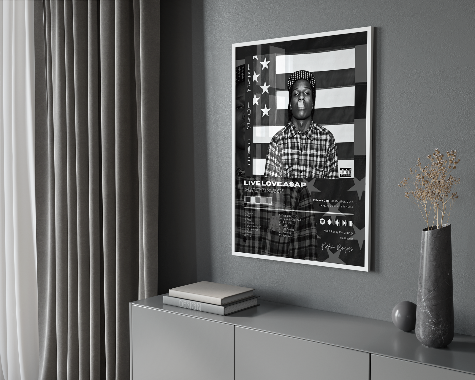 A$AP Rocky Live Love A Ap album cover poster print wall art decor