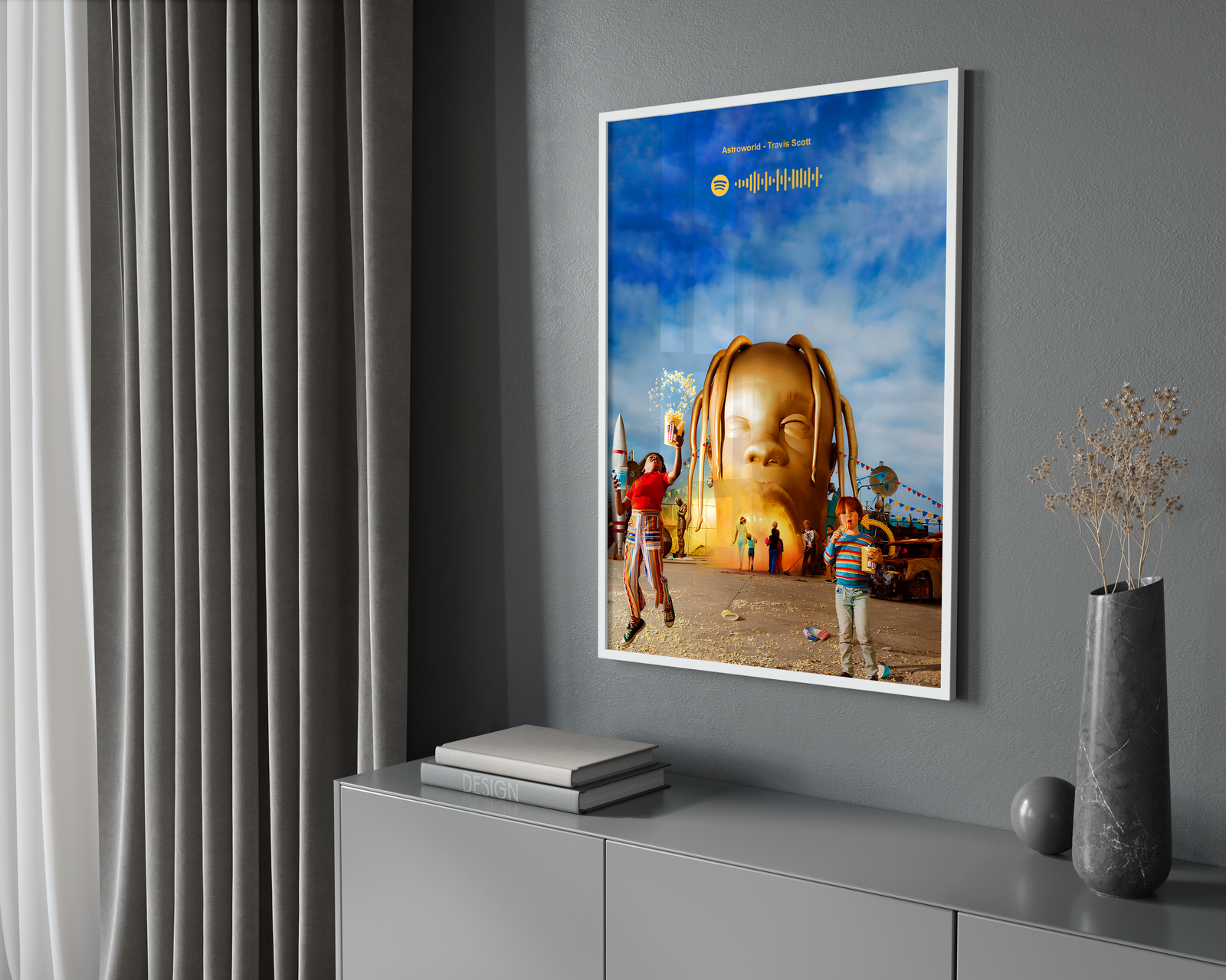 Travis Scott Astroworld   | Unframed Bedroom album cover poster print wall art decor