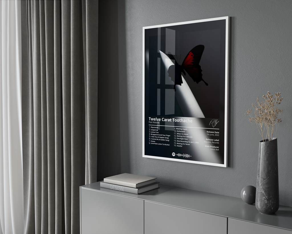 Post Malone Twelve Carat Toothache album cover poster print wall art decor