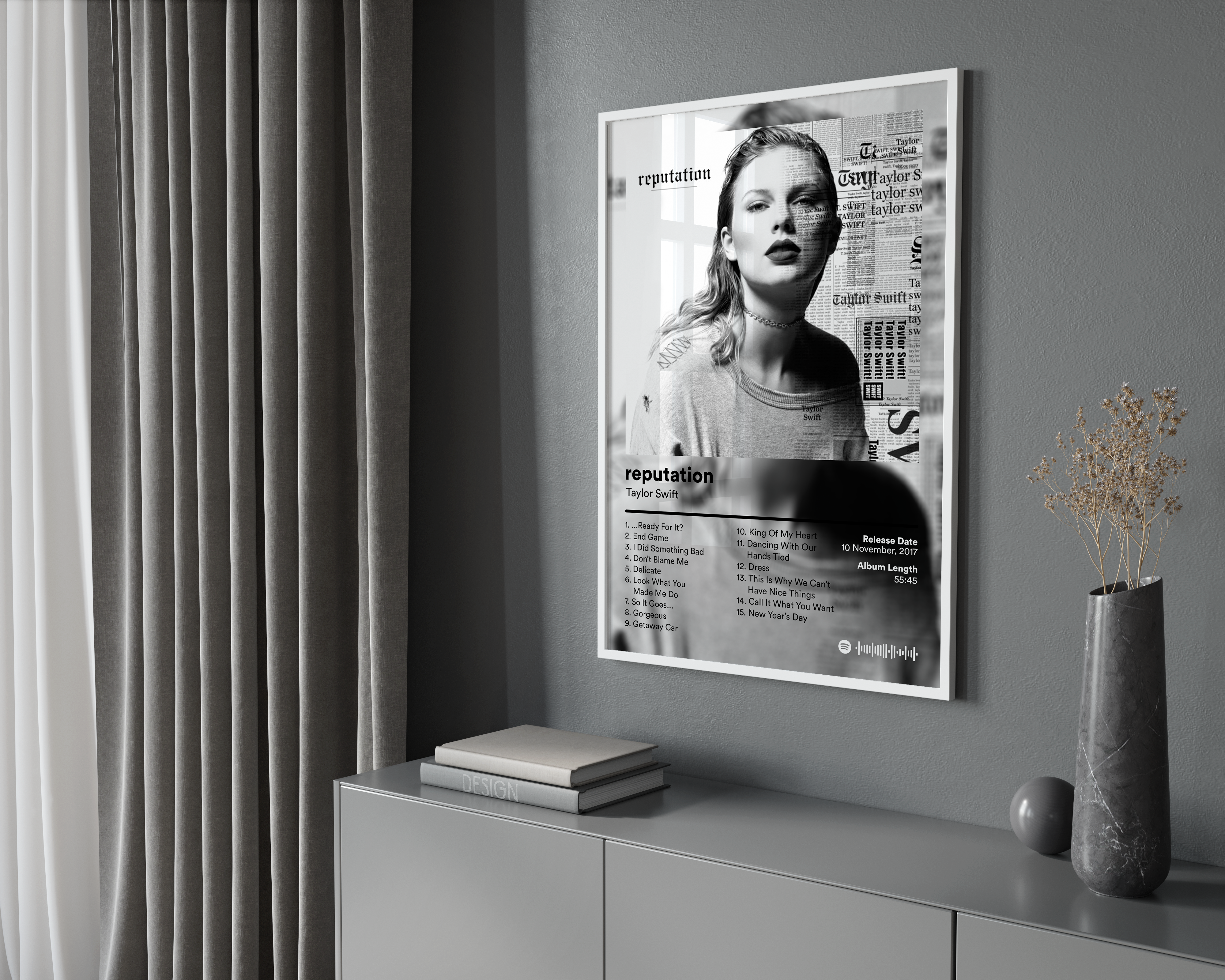 Taylor Swift reputation Album poster wall art print room decor