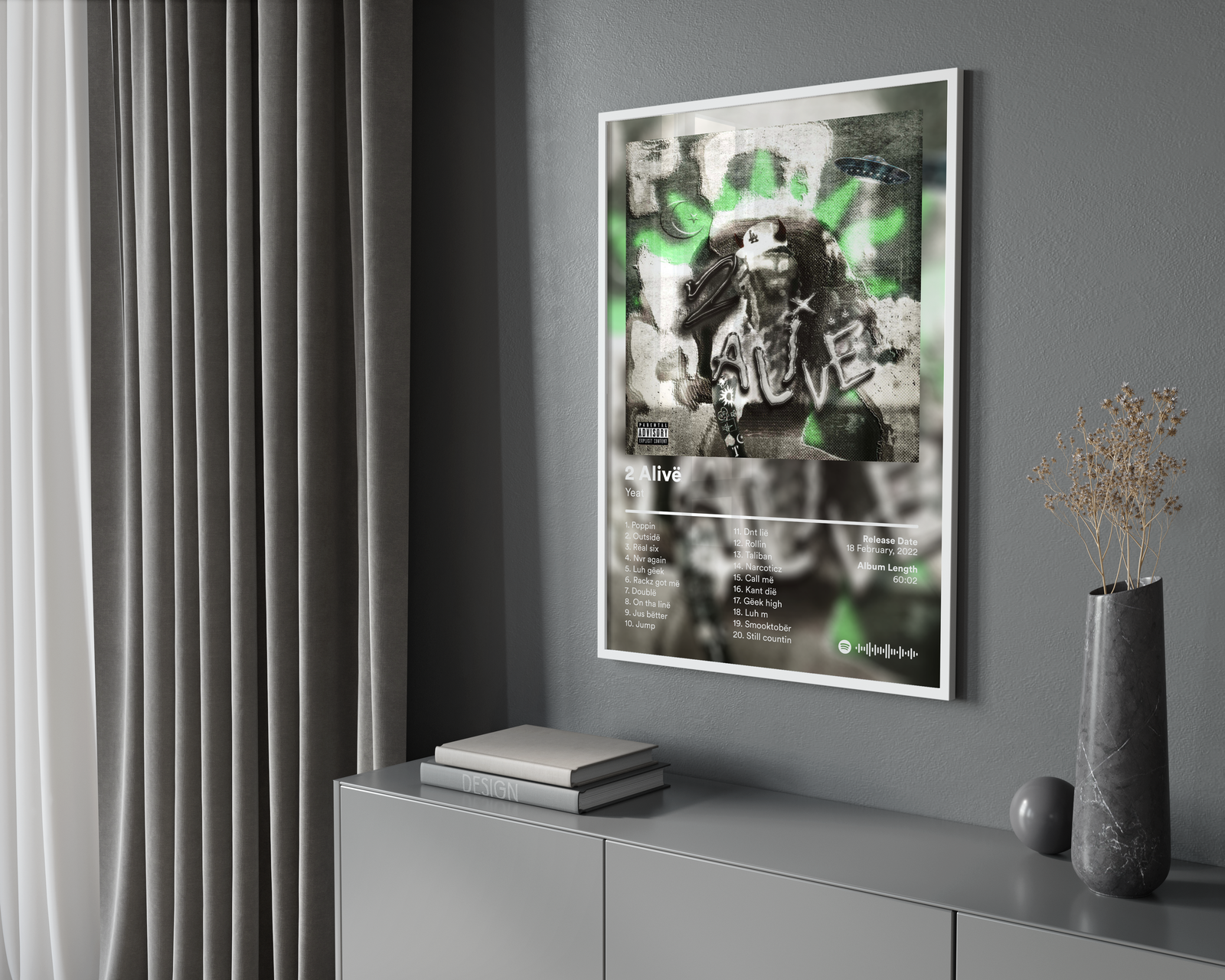 Yeat 2 Aliv毛 album cover poster print wall art decor