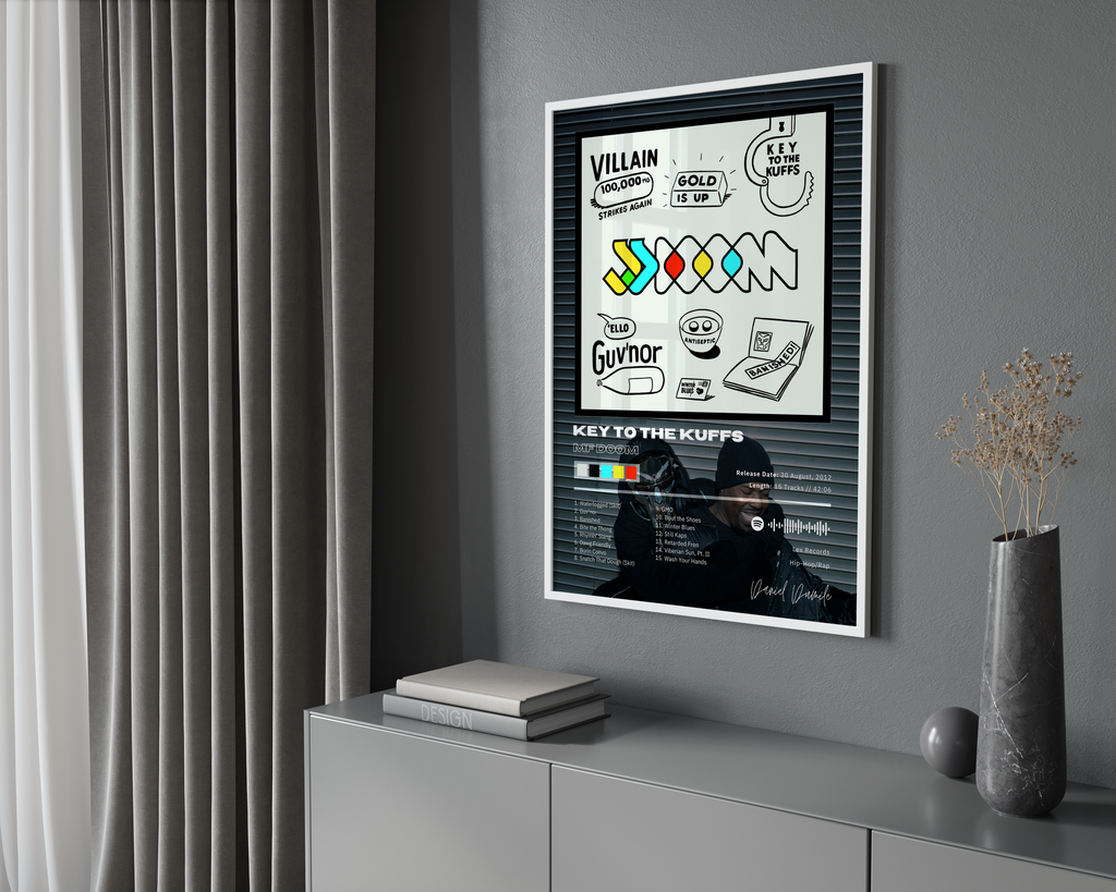 MF DOOM Key To The Cuffs album cover poster print wall art decor