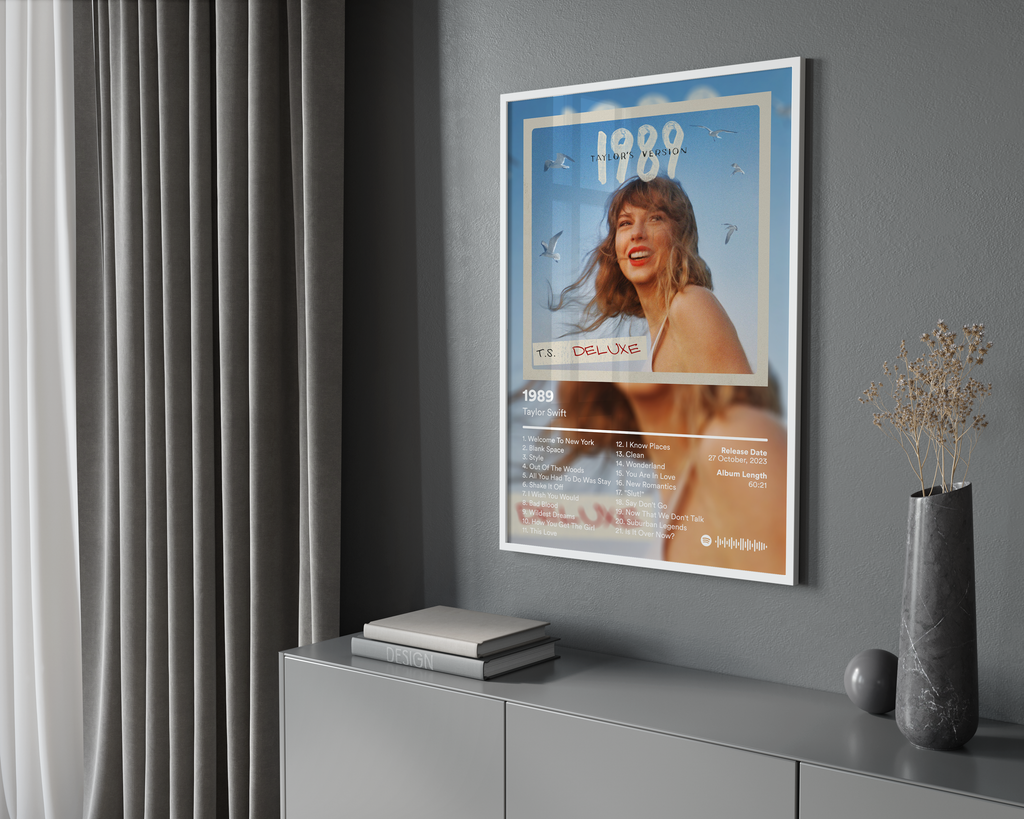 Taylor Swift 1989 Deluxe Tracklist  | Unframed Bedroom Wall Art album cover poster print wall art decor