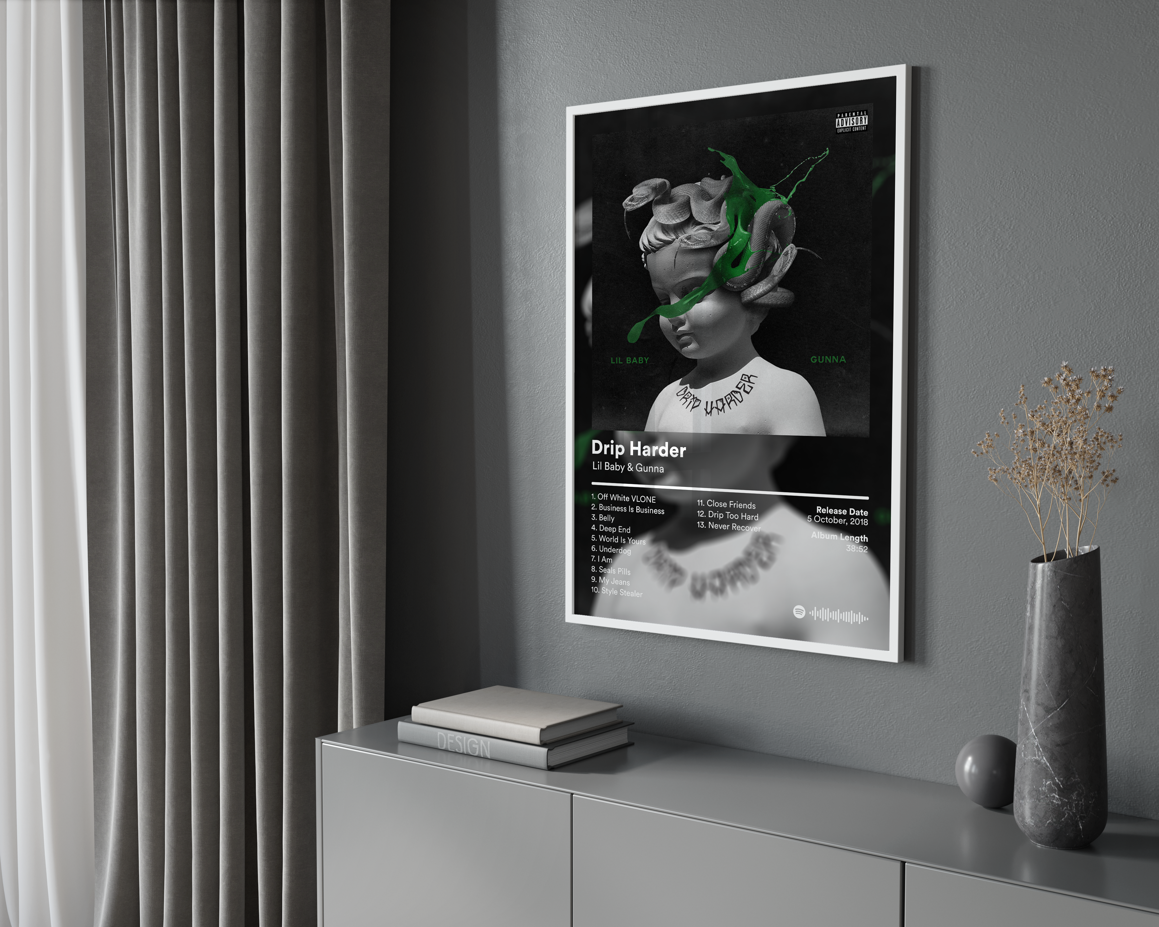 Gunna Drip Harder Album Poster poster wall art print room decor